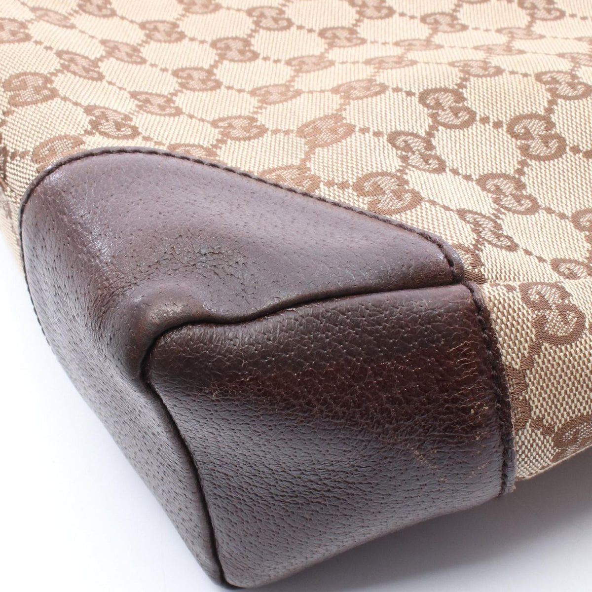 Gucci Shoulder Bag GG Canvas Beige Back — view 7