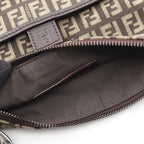 Fendi Shoulder Bag Zucchino Brown Canvas Leather — view 5
