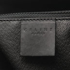 Celine Handbag Macadam Dark Brown Canvas Leather Tote — view 4