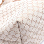 Celine Handbag Macadam Beige Brown Canvas Leather — view 7