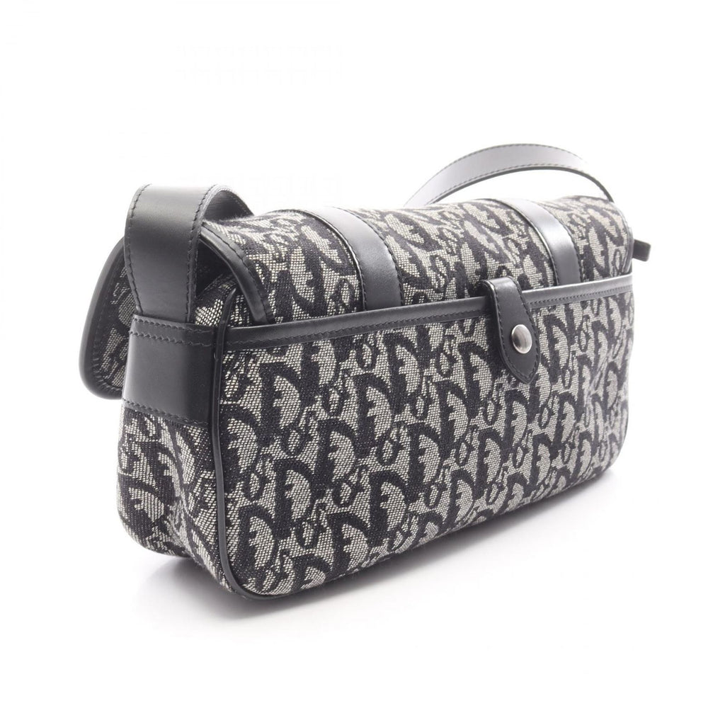 Dior Shoulder Bag Trotter Navy Canvas Leather — view 2