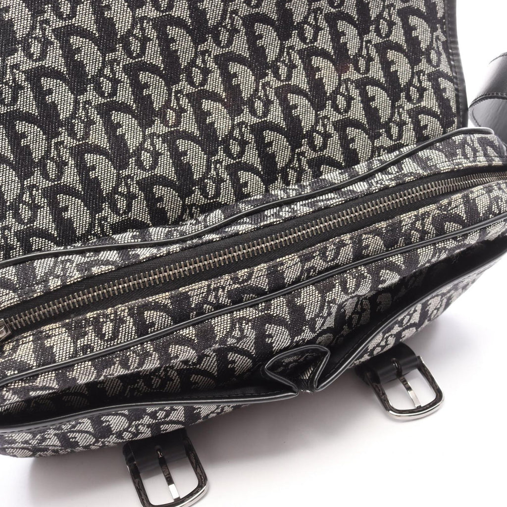 Dior Shoulder Bag Trotter Navy Canvas Leather — view 6