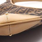 Fendi Shoulder Bag Zucca Brown Canvas Leather — view 6
