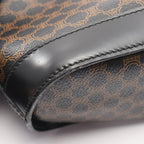 Celine Tote Macadam Dark Brown Canvas Leather — view 6