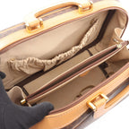 Celine Briefcase Macadam Dark Brown Canvas Leather 2-Way — view 3