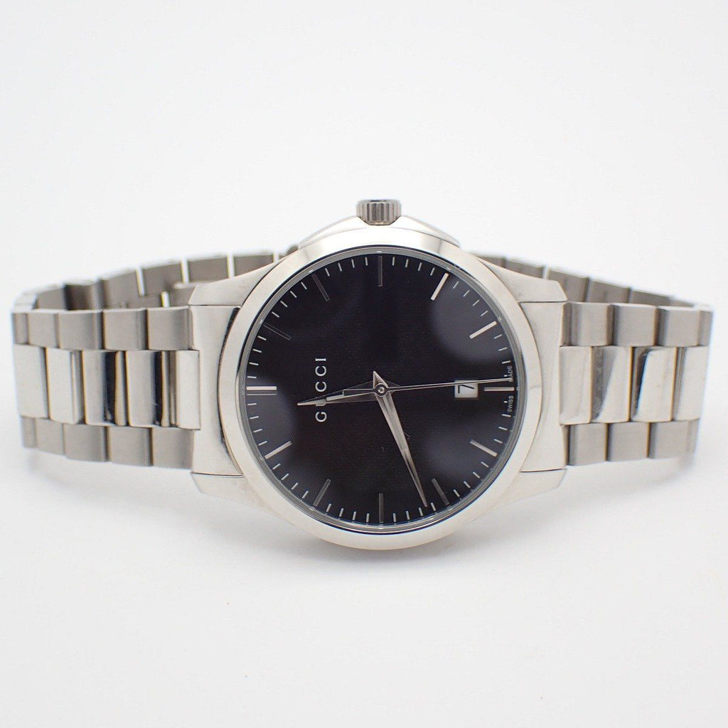 Gucci 126.4 Timeless Quartz Watch Black Dial SS Pawn — view 2