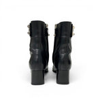 Hermes Boots Short Shoes Leather Black Silver Collier Chien Studs — view 5