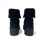 Hermes Boots Short Shoes Suede Leather Black Sheepskin — view 5