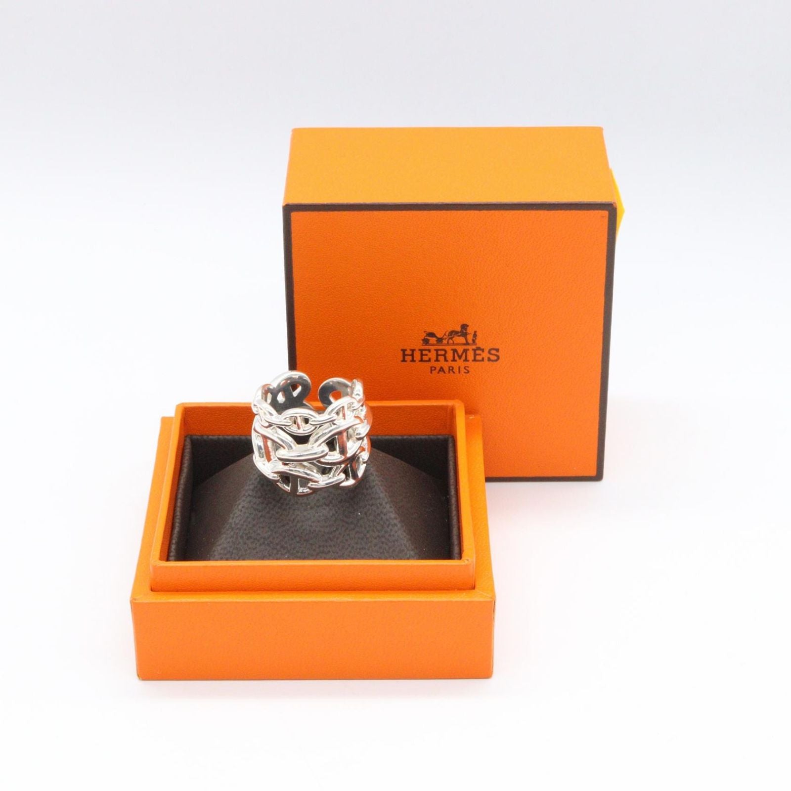Hermes Ring Chaine D'ancre 925 Sterling Silver