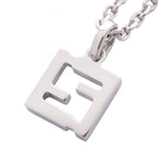 Fendi Necklace FF Black Silver Stainless Steel — view 2