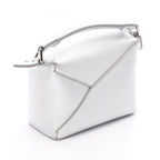 Loewe Handbag Puzzle Bag Mini 2-Way Silver Leather Edge — view 2
