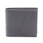 Loewe Bifold Wallet Puzzle Coin Black Leather