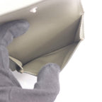 Loewe Trifold Wallet Khaki Green Leather — view 4