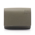 Loewe Trifold Wallet Khaki Green Leather