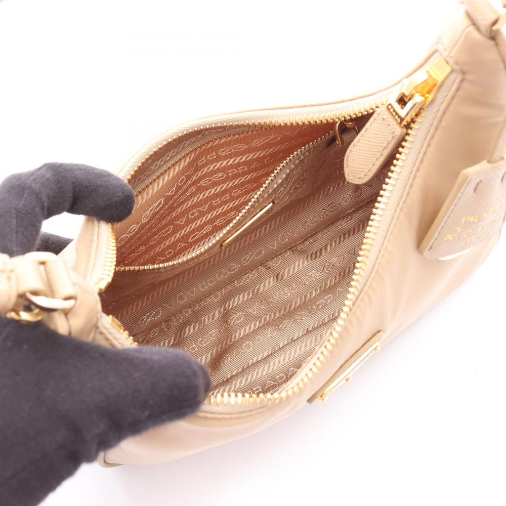 Prada Edition Re-Nylon Mini Bag Beige Nylon Saffiano Leather — view 3