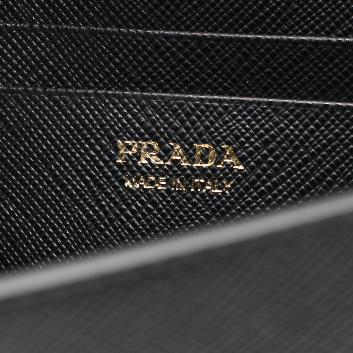 Prada Shoulder Bag Saffiano Triangle Logo Black Leather — view 4