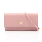 Prada Shoulder Bag Saffiano Pink Leather
