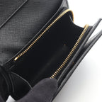 Prada Trifold Wallet Saffiano Metal Black Leather — view 4