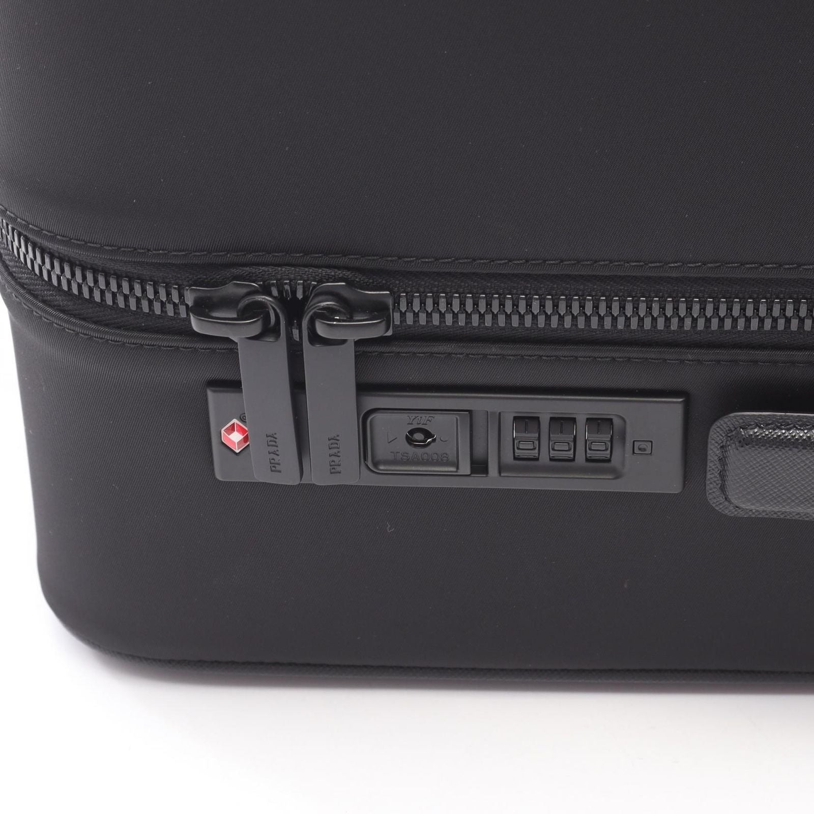Prada Travel Bag Trolley Black Nylon Saffiano Leather — view 6