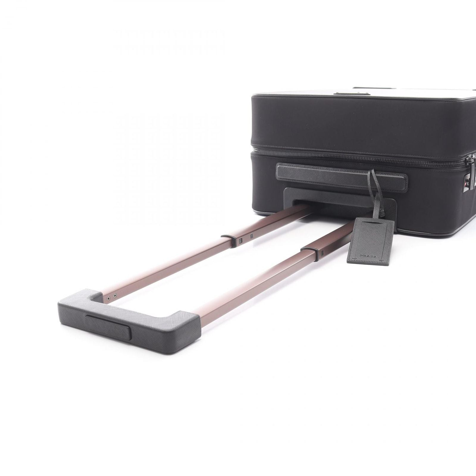 Prada Travel Bag Trolley Black Nylon Saffiano Leather — view 5
