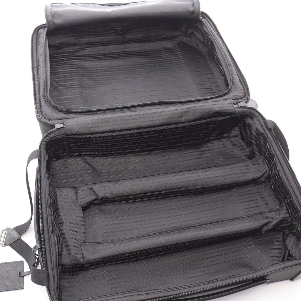 Prada Travel Bag Trolley Black Nylon Saffiano Leather — view 3
