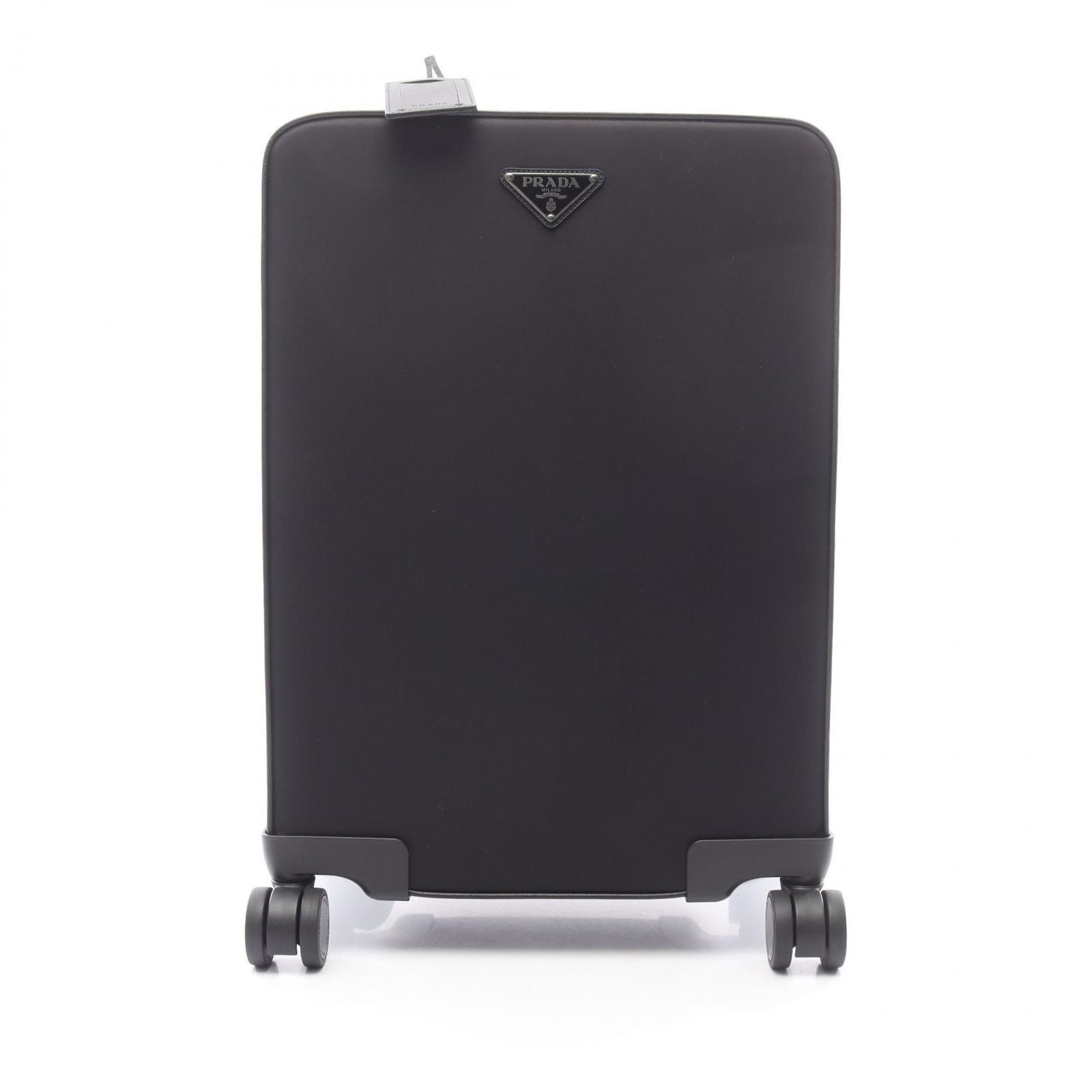 Prada Travel Bag Trolley Black Nylon Saffiano Leather