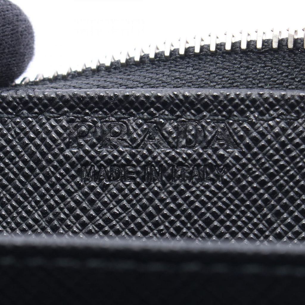 Prada Coin Case Card Black Saffiano Leather — view 4