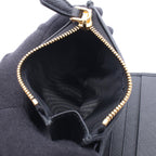 Prada Bifold Wallet Saffiano Triang Black Leather — view 4