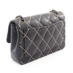 Chanel Shoulder Bag Wild Stitch Black Leather Chain — view 2