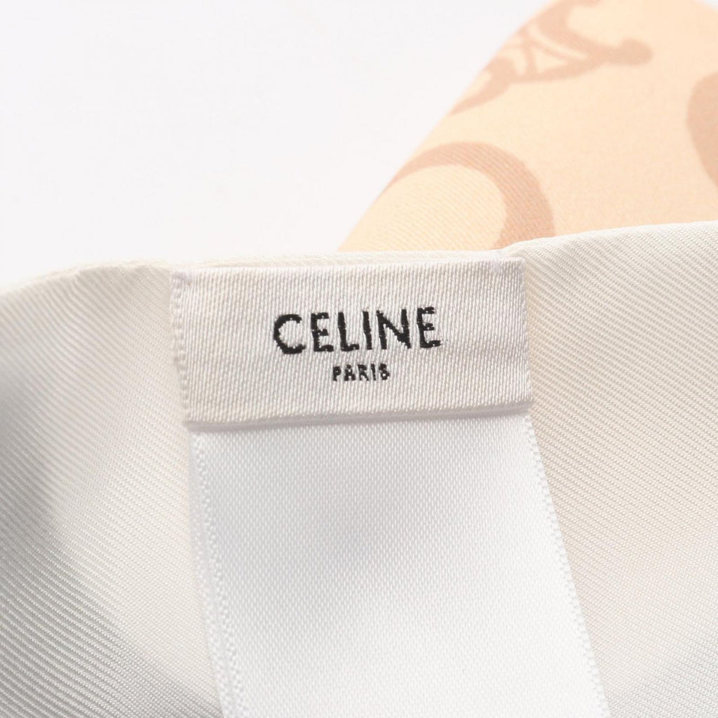 Celine Scarf Triomphe Lavalier Black White Silk — view 4