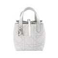 Dior Tote Toujours Cannage 2-Way Silver Leather