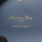 Dior Trifold Wallet Jolie Hibiscus Cannage Blue Leather — view 5