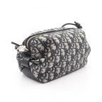 Dior Shoulder Bag Bow Oak Blue Canvas Leather — view 2