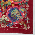 Hermes Carre 90 Scarf Silk Grands Fonds Deep Sea Red — view 4