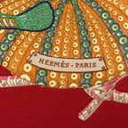 Hermes Carre 90 Scarf Silk Grands Fonds Deep Sea Red — view 8