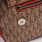 Dior Shoulder Bag Rasta Trotter Saddle Pocket Beige Multi Canvas Leather — view 7