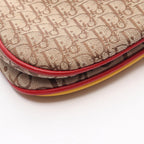 Dior Shoulder Bag Rasta Trotter Saddle Pocket Beige Multi Canvas Leather — view 8
