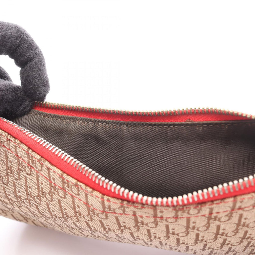 Dior Shoulder Bag Rasta Trotter Saddle Pocket Beige Multi Canvas Leather — view 5