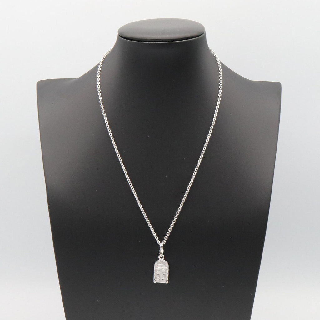 Chanel Necklace Door Motif 37.5 40 cm 18k White Gold — view 5