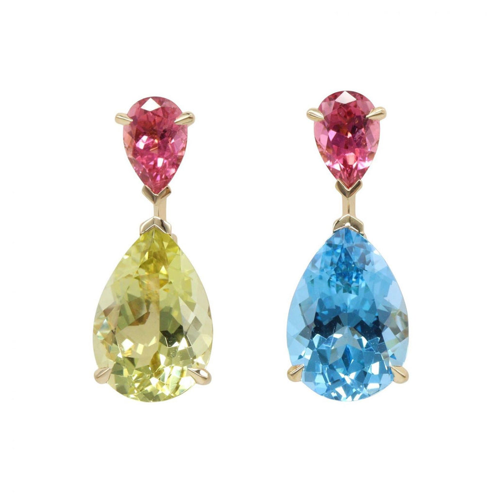 Dior Earrings Citrine Topaz Tourmaline 18k