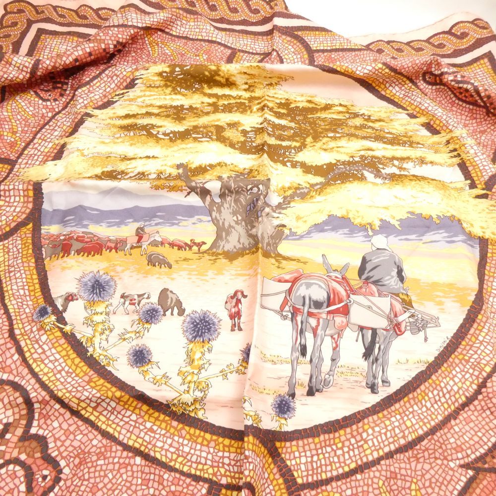 Hermes Carre 90 Sous le Cedre Under the Himalayan Cedar Silk Scarf 100% Large — view 5