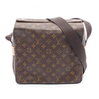 Louis Vuitton Shoulder Bag Naviglio Monogram Canvas Leather