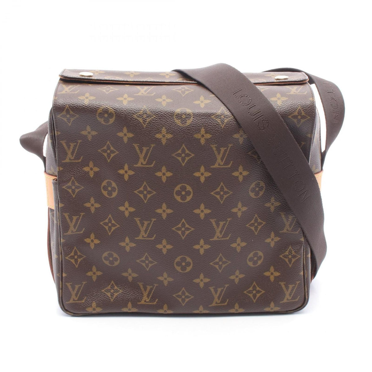 Louis Vuitton Shoulder Bag Naviglio Monogram Canvas Leather