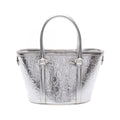 Dior Tote Silver Leather Trotter