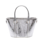Dior Tote Silver Leather Trotter