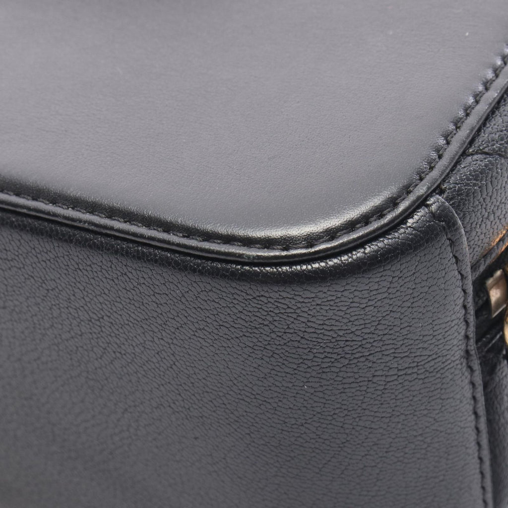 Chanel Shoulder Bag CC Logo Black Leather CC Vanity 2-Way Chain — view 7