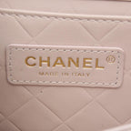 Chanel Shoulder Bag Quilted Pink Gray Leather Chain — view 4