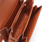 Celine Shoulder Bag Classic Triomphe Brown Fabric Leather — view 3