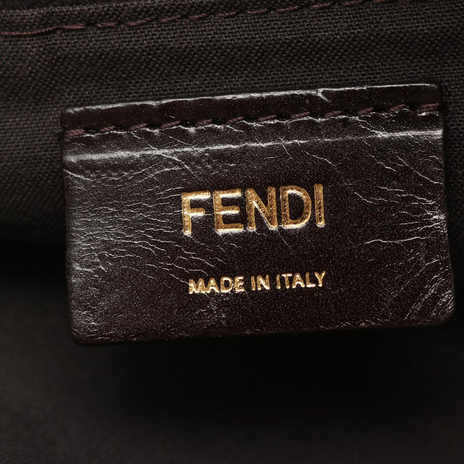 Fendi Tote Pecan Brown Dark Pink Canvas Leather — view 4