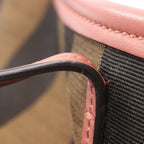 Fendi Tote Pecan Brown Dark Pink Canvas Leather — view 7